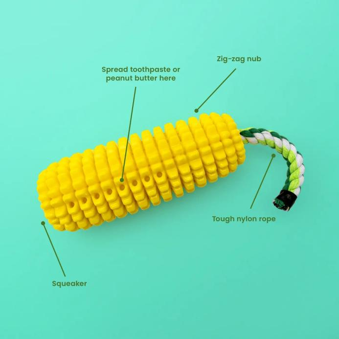 Corn-Shaped Dental Chew Toy - Image 2