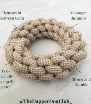 Natural Hemp Rope Ring Toy