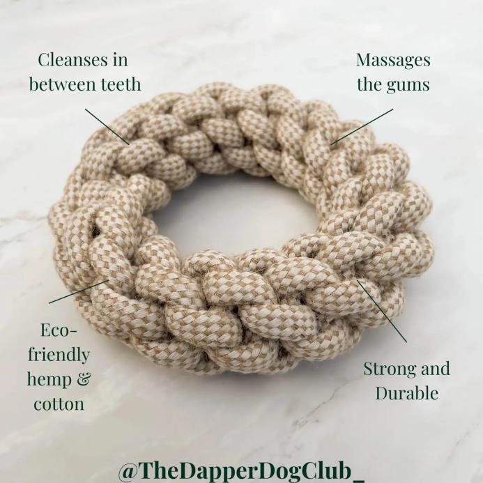 Natural Hemp Rope Ring Toy