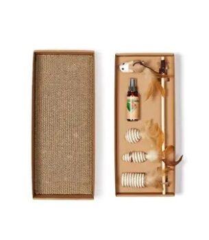 Cat Enrichment Set with Organic Catnip Spray