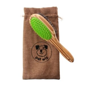 Double-Sided Bamboo Dog Brush