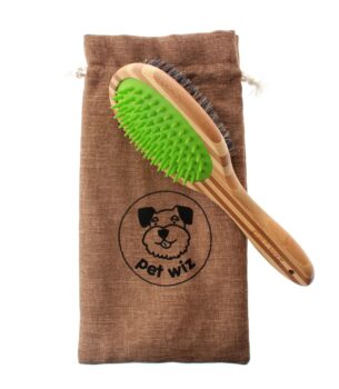Double-Sided Bamboo Dog Brush