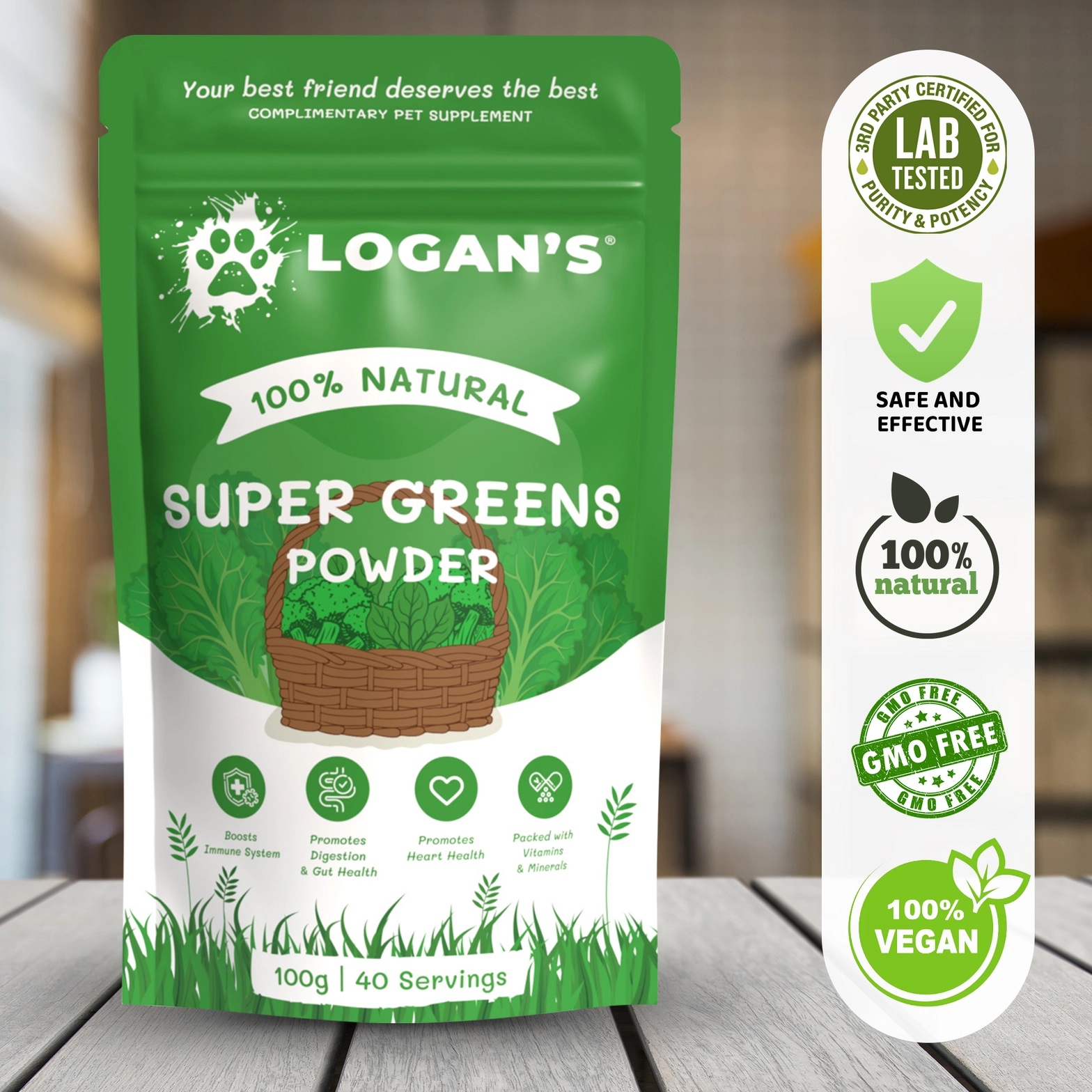 Super Greens Vegan Pet Supplement