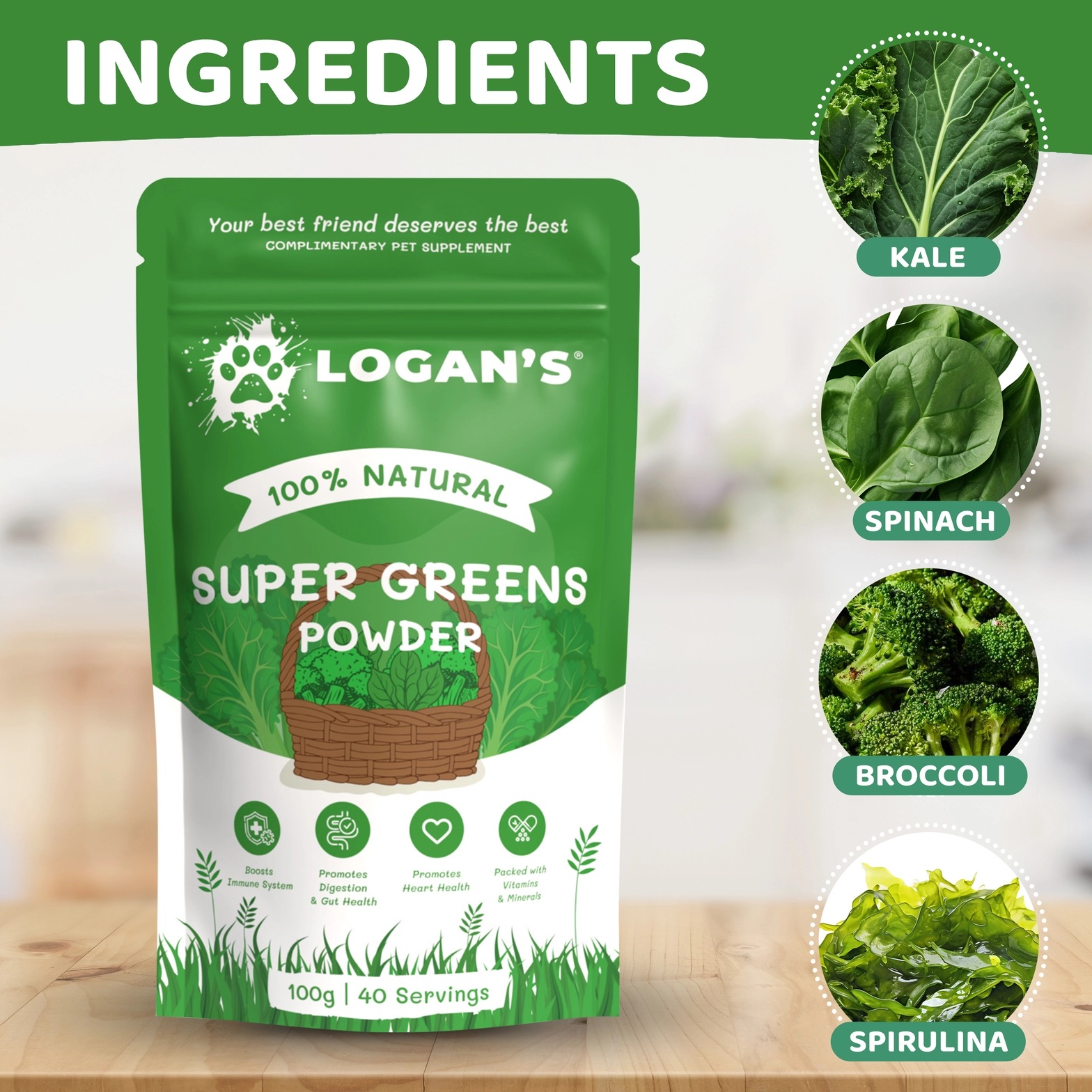 Super Greens Vegan Pet Supplement - Image 2